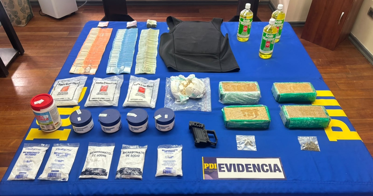 Laboratorio clandestino para abultar droga en Concepción