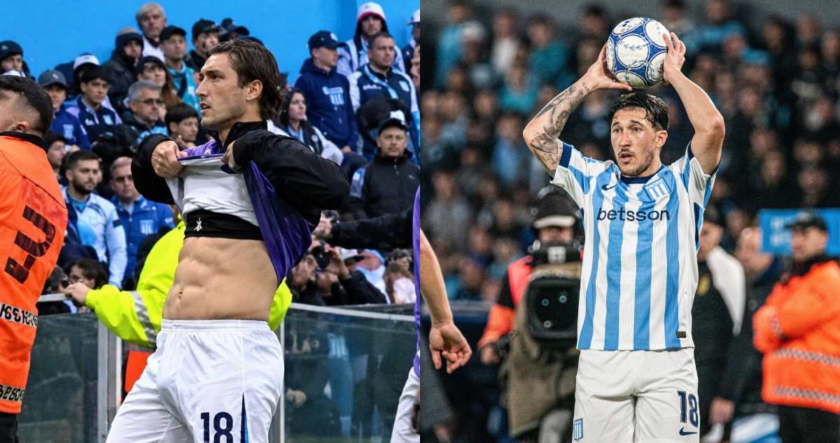 Le gritaron “gordo”: jugador de Racing les mostró barriga e insultó a sus propios hinchas tras clásico
