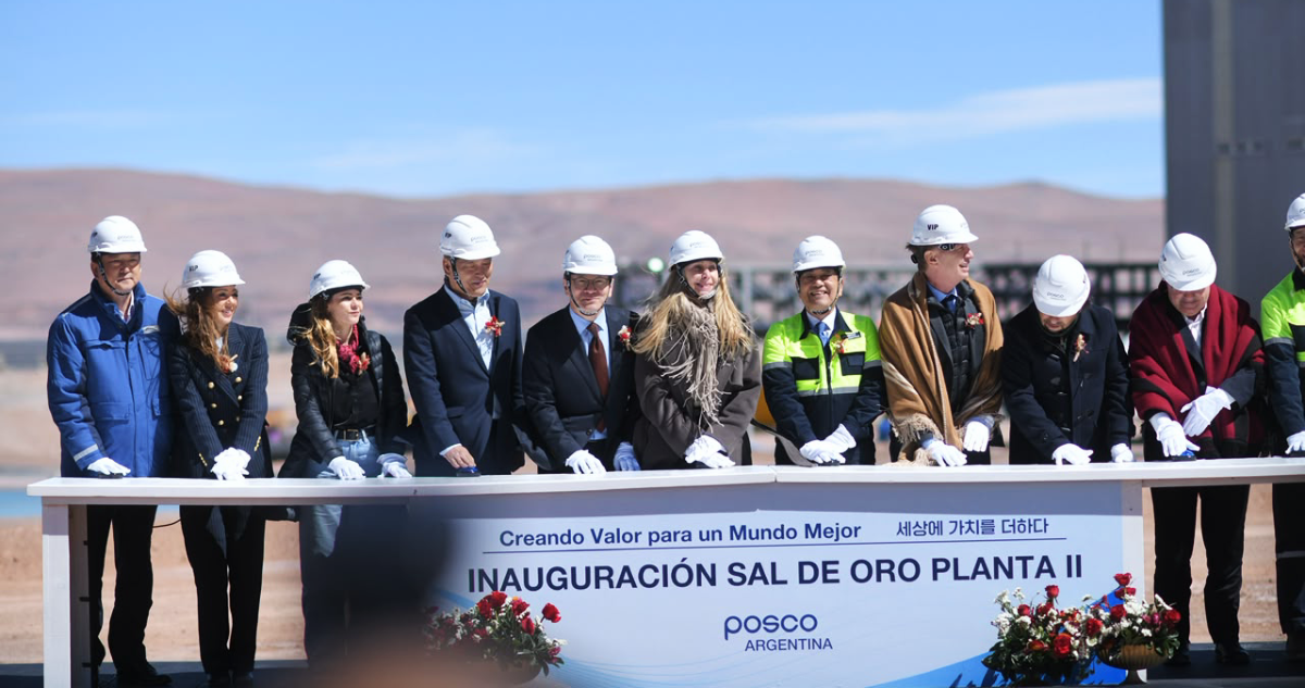 Inauguración de nueva planta de litio en Argentina.