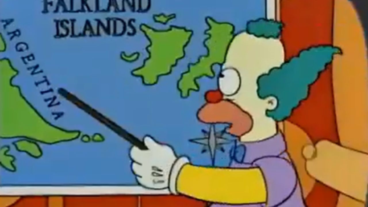 Argentina causa controversia al eliminar icónica escena de Los Simpson y “Las Malvinas” en Telefe