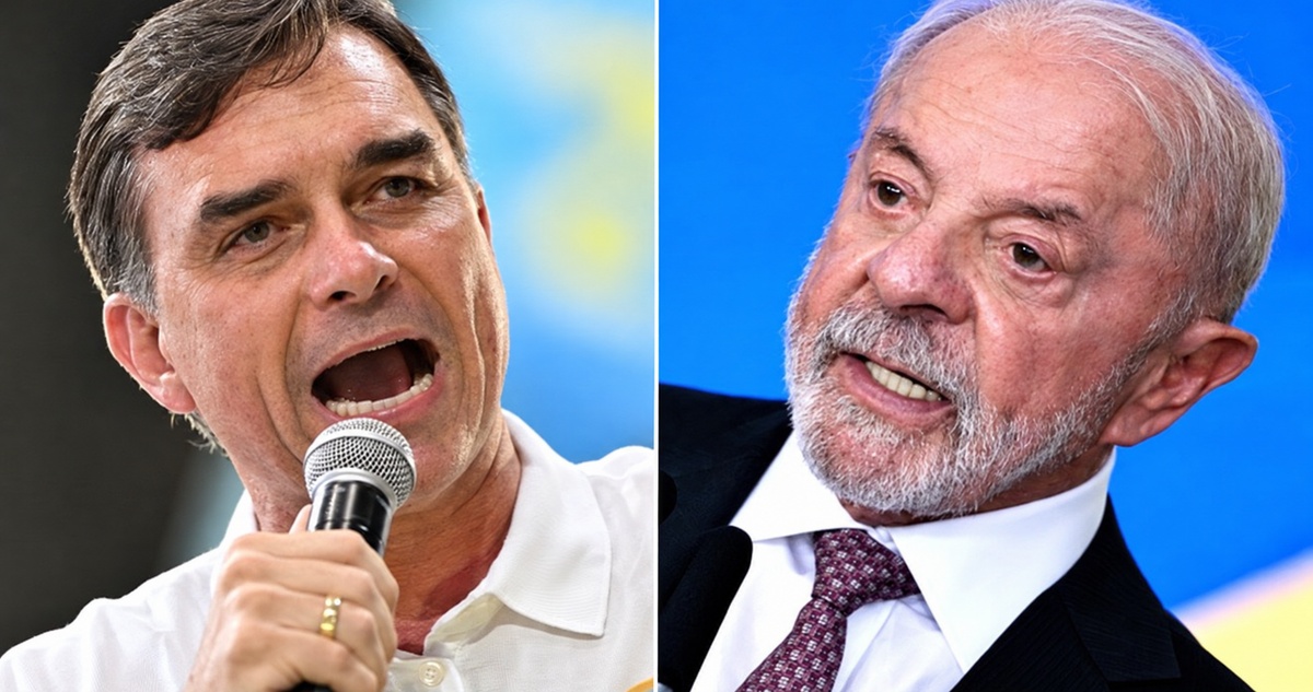 Flávio Bolsonaro y Lula da Silva