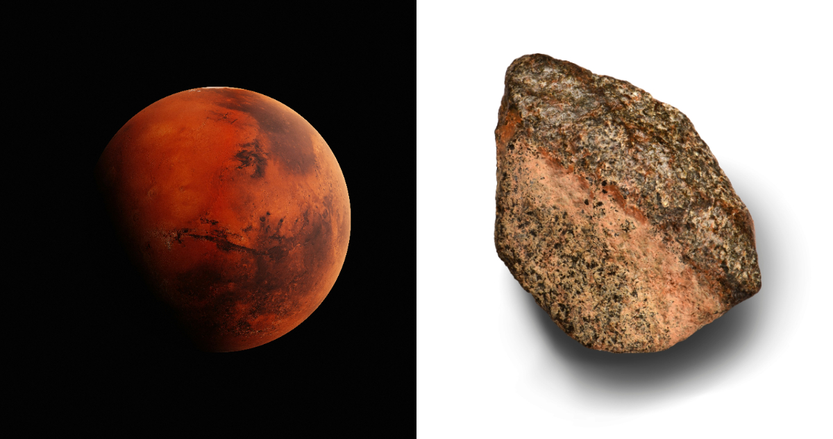 Foto del meteorito de Marte