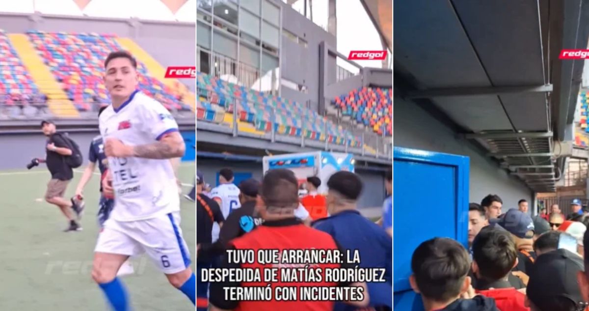 Barristas de La U invadieron cancha y arruinaron la despedida de MAtias Rodriguez
