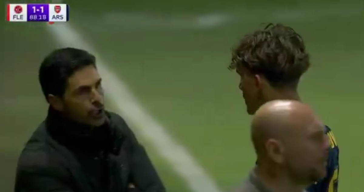 Max Dowman y Arteta en Arsenal