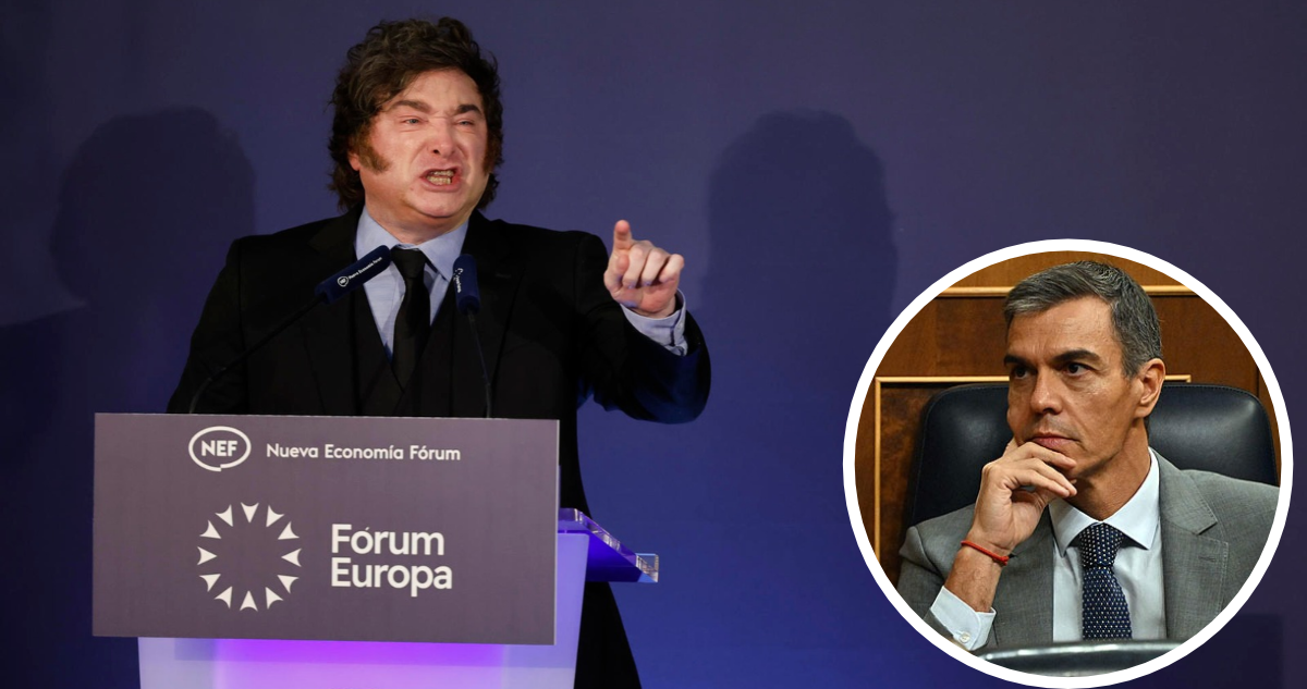 Milei insulta a Sánchez en España