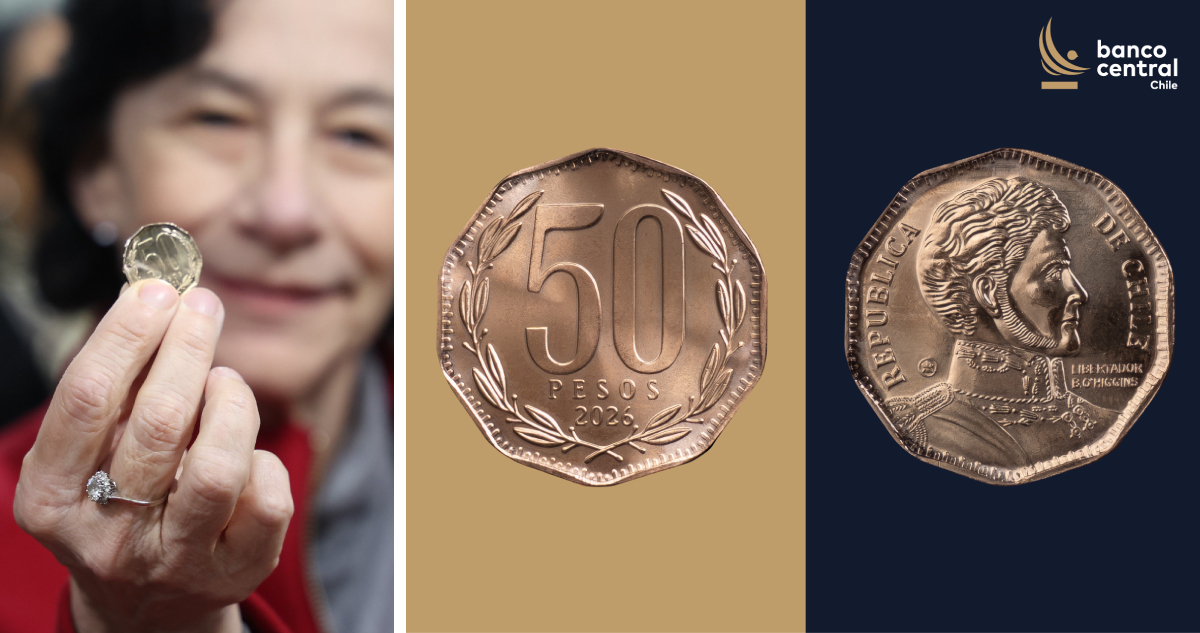 Ojo con tu vuelto: El Banco Central pone en circulación la nueva moneda de $50