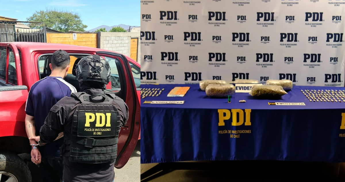 Decomisan más de 5 kg de cannabis en operativo en Copiapó: hay tres colombianos y un chileno detenidos