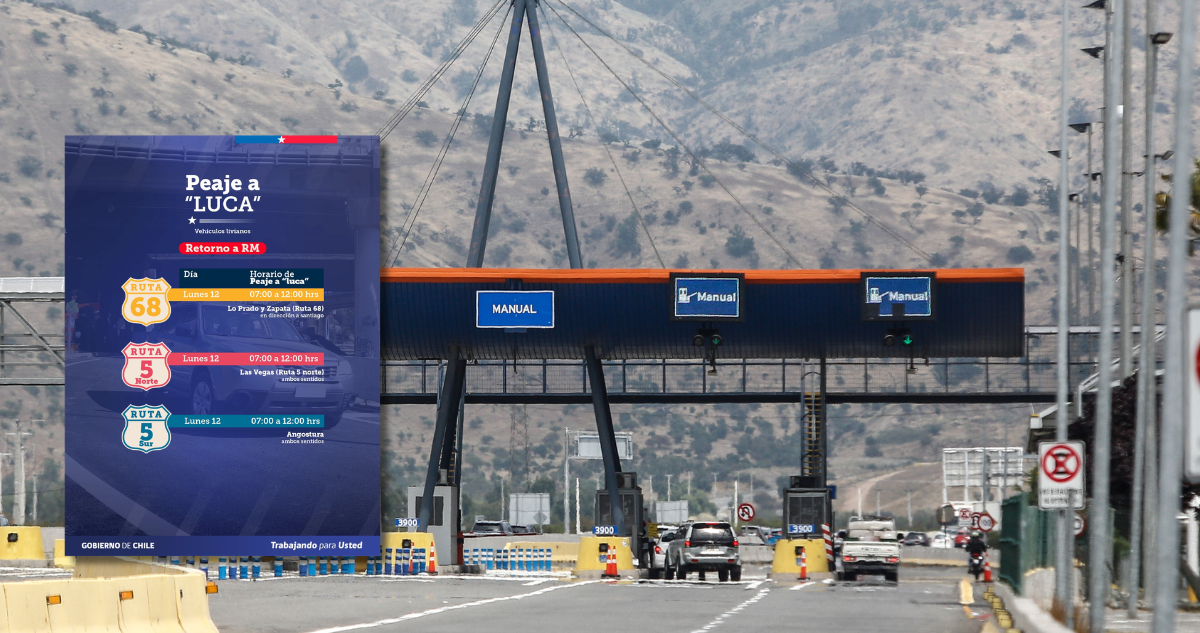 ¿Vuelves a Santiago este lunes? Revisa los “peaje a luca” disponibles para el retorno a la capital