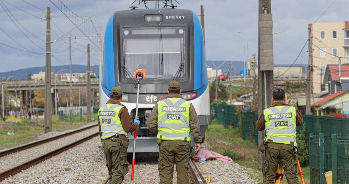 Peatón muere tras accidente con Biotren en estación intermodal de Concepción