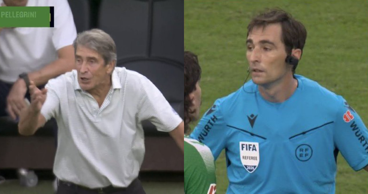 Pellegrini vs árbitro en el Betis Barcelona