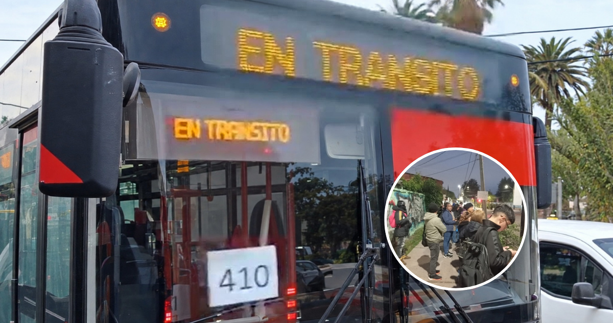 Por problema de combustible: recorrido RED en Renca no funcionó y pasajeros repletaron paraderos