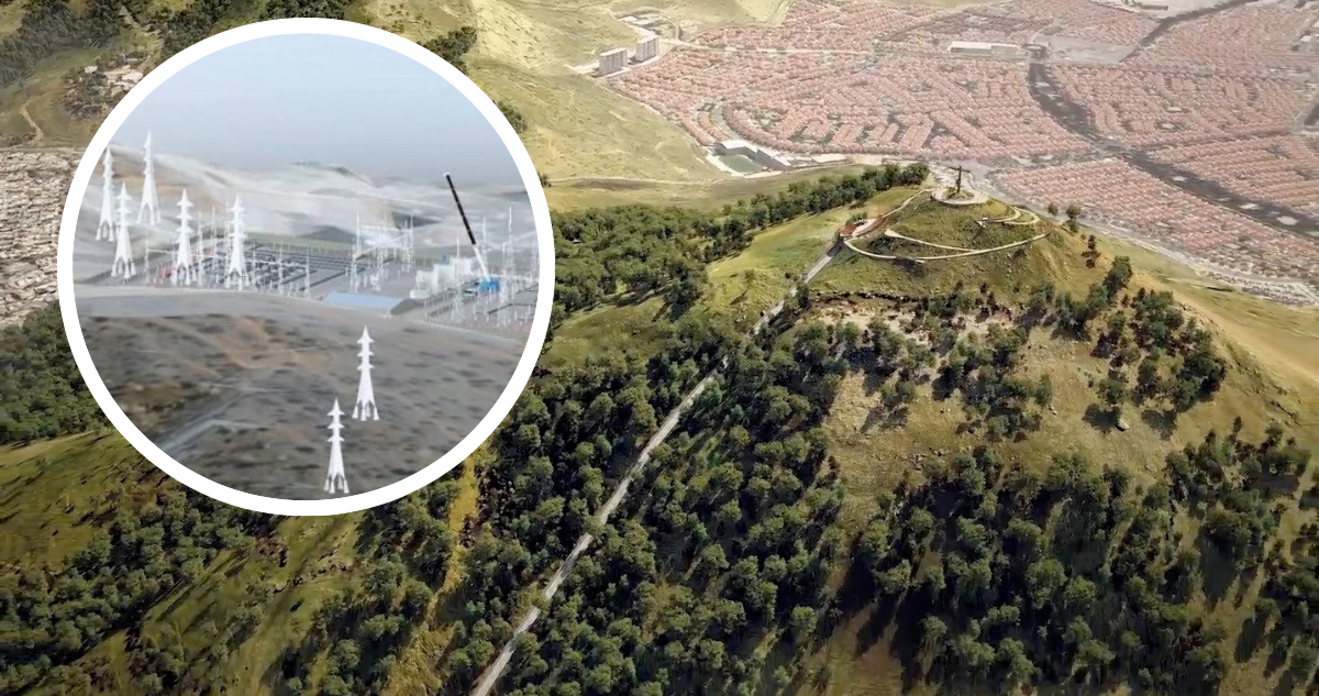Proyecto de 28 torres de alta tensión y una subestación eléctrica en el Parque Metropolitano Cerros de Renca.