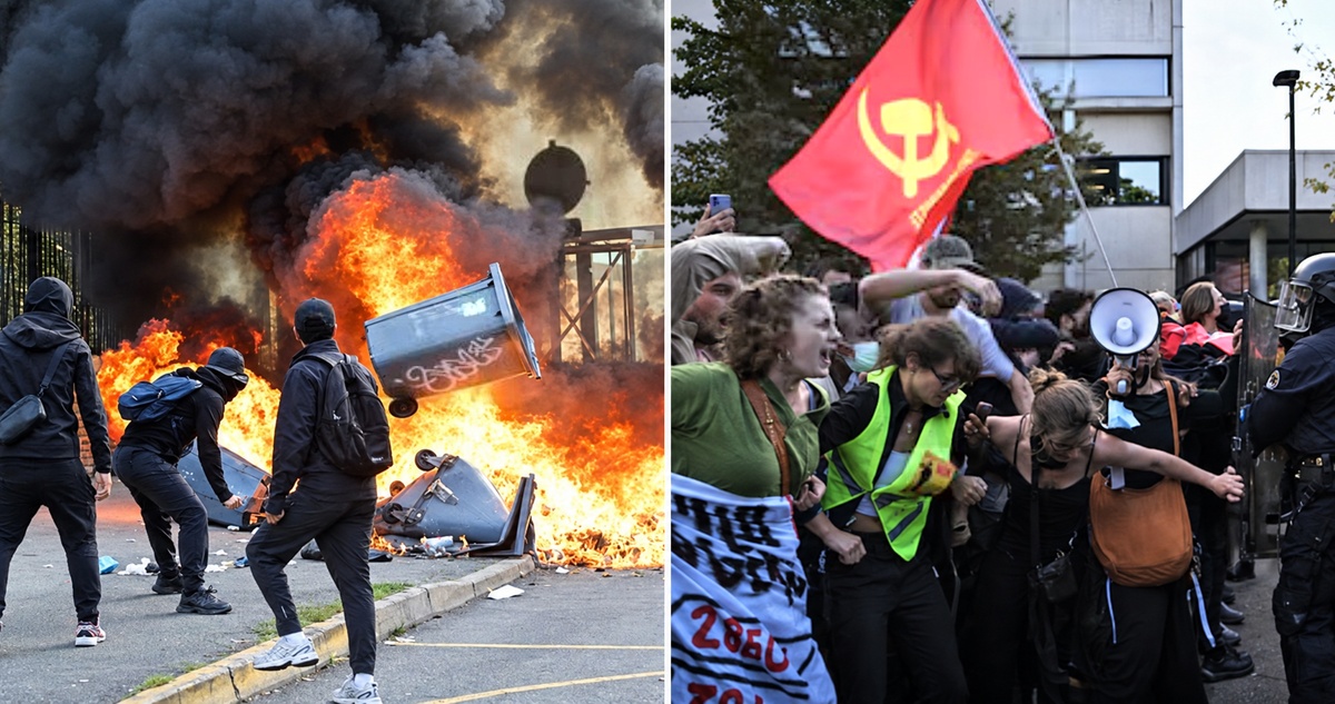 Protestas de estudiantes en Francia