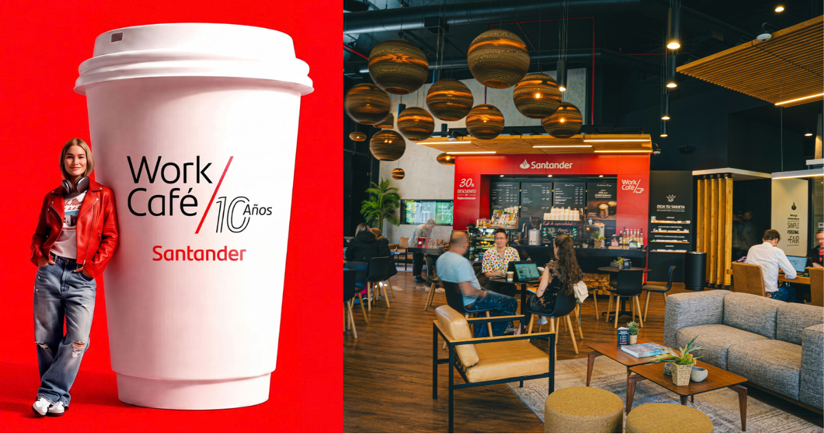 Santander WorkCafé celebra 10 años en Chile con cappuccinos a solo $1.000 en todas sus sucursales