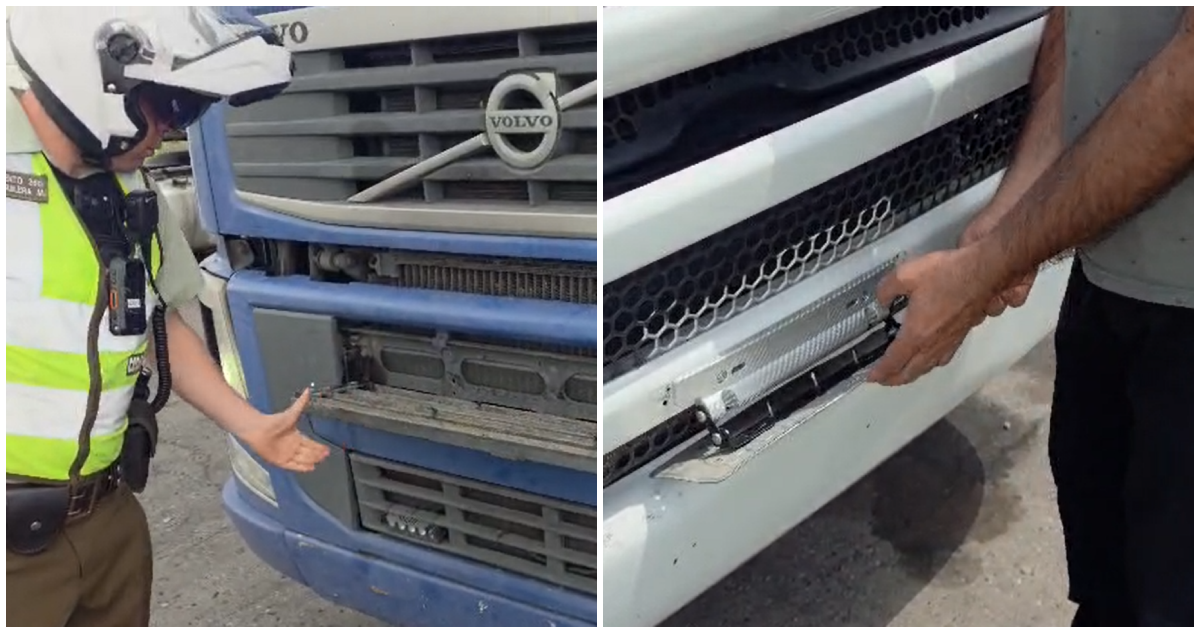 Se creían “Transformers”: retiran camiones que “se tapaban” la patente para no pagar el TAG