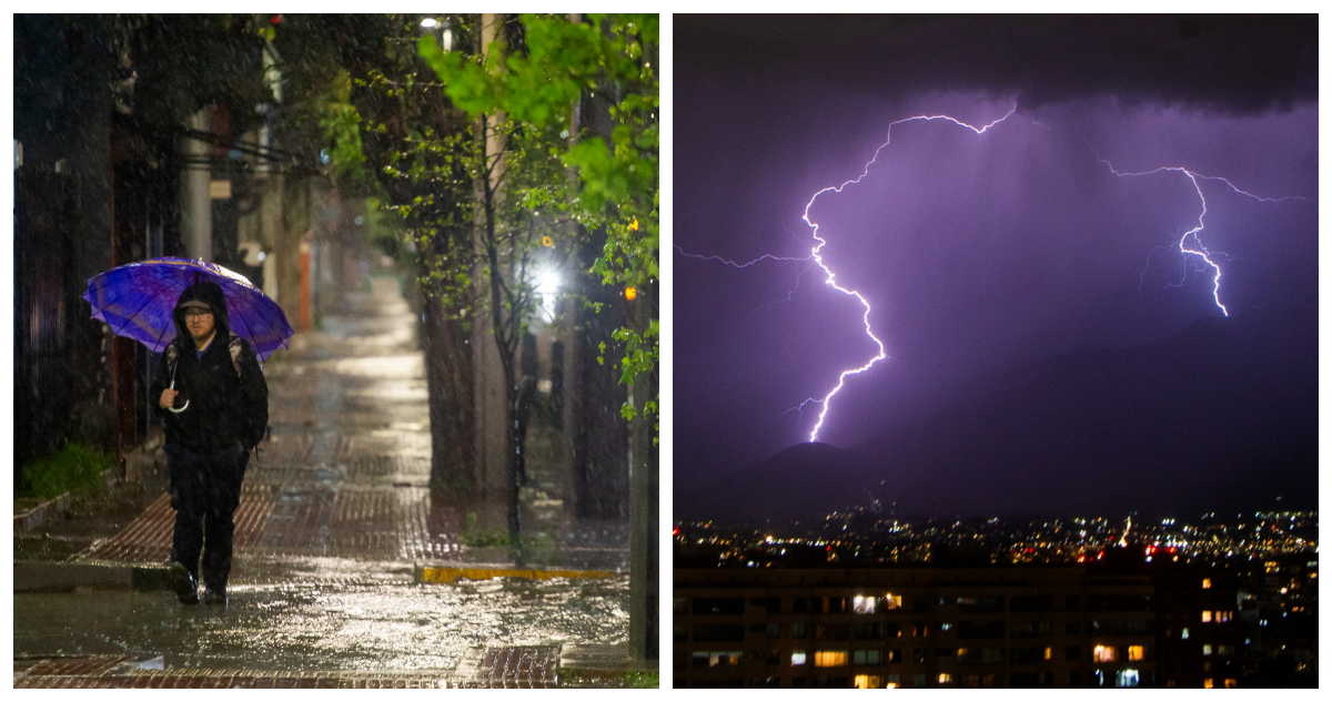 Seguirá la lluvia con tormentas eléctricas: pronostican al menos 20 mm más para el centro de Santiago