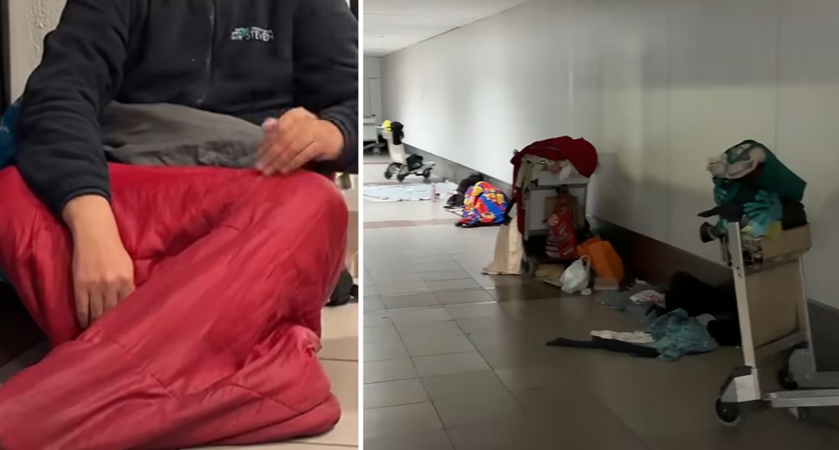 “Gente ha muerto acá”: El testimonio de un hombre que lleva 10 años viviendo en el aeropuerto de Stgo