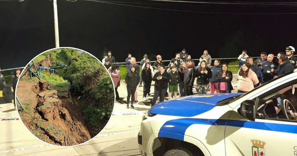 Socavón en Arauco obliga a evacuar familias