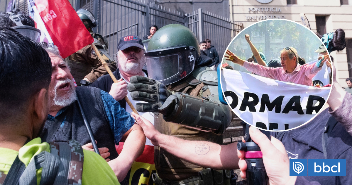Colegio de Profesores califica de "brutal la represión" en marcha convocada por la Confech