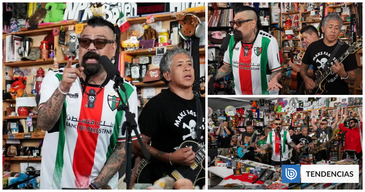 Camiseta del club de fútbol Palestino llegó al Tiny Desk en sesión con casi 1 millón de reproducciones
