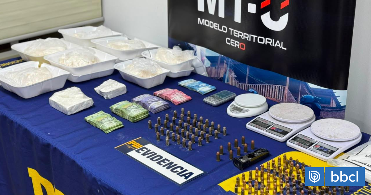 Detienen a 4 colombianos y decomisan casi 7 kilos de droga en la "Pequeña Caracas" de Estación Central