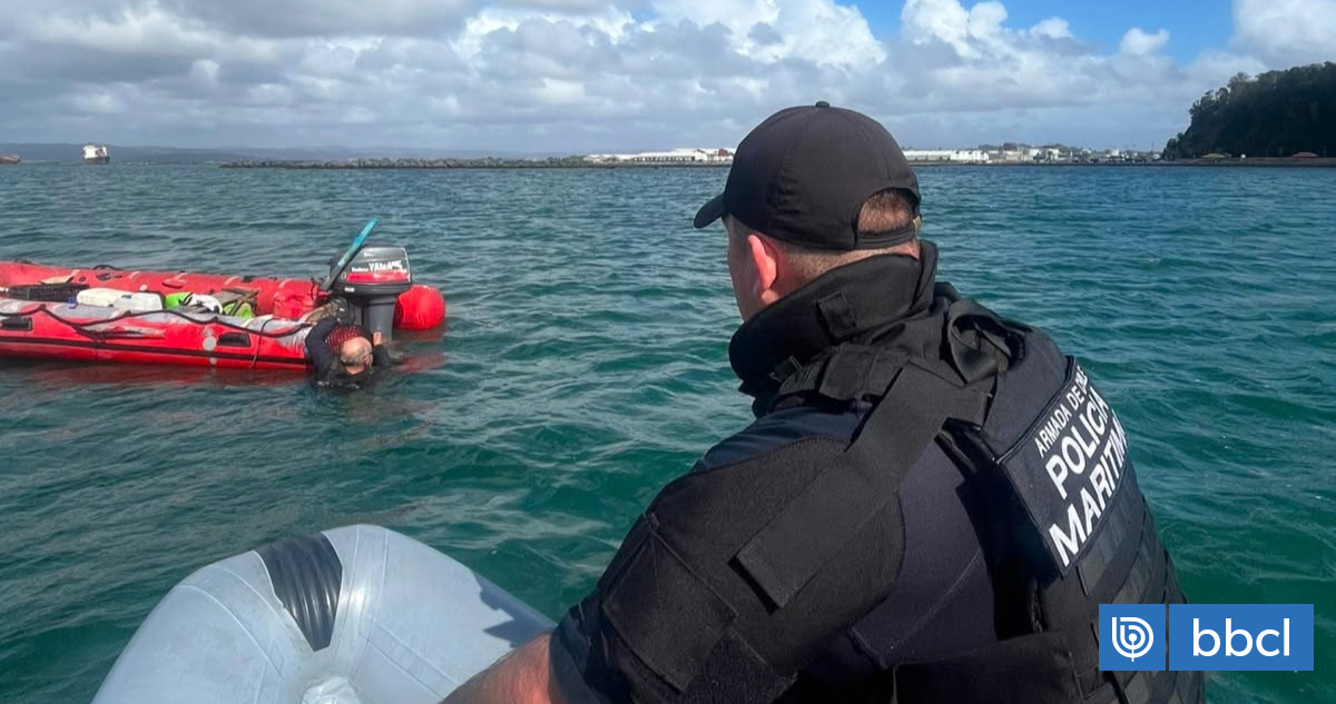Armada continúa búsqueda de tripulante desaparecido tras caer al mar en la Bahía de Concepción