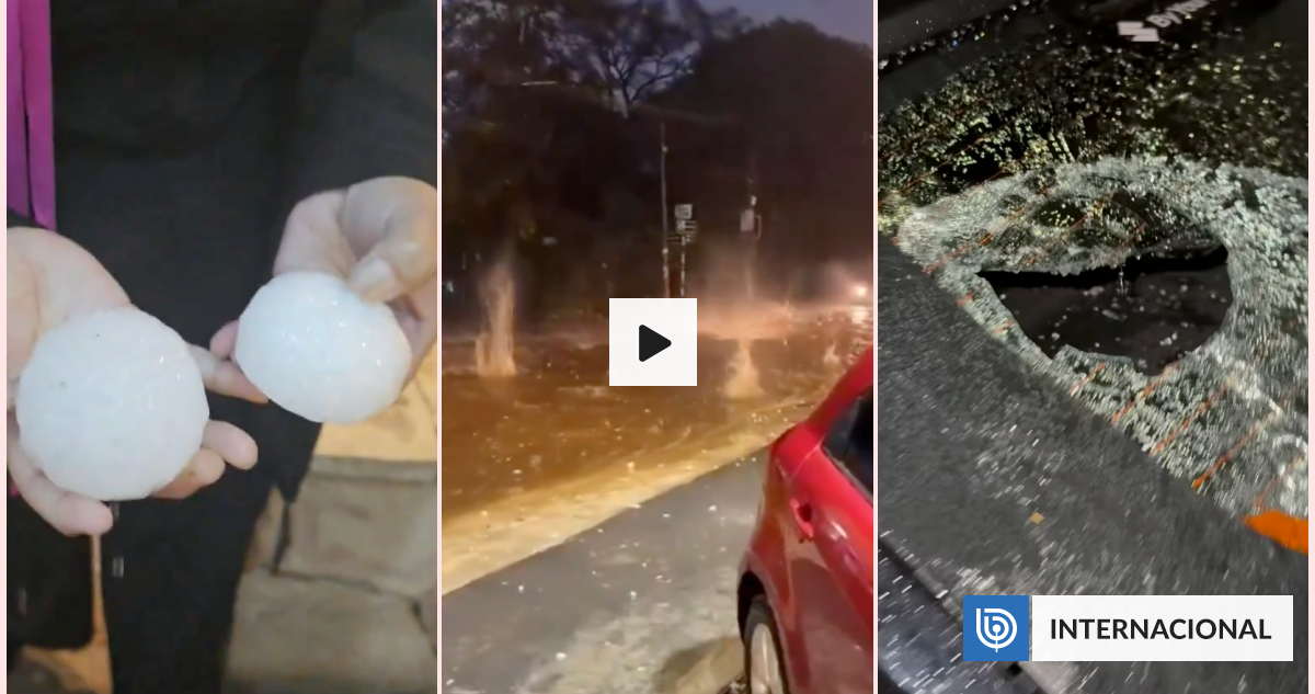 VIDEOS | Tormenta con enormes granizos deja daños en vehículos y viviendas en Paraguay