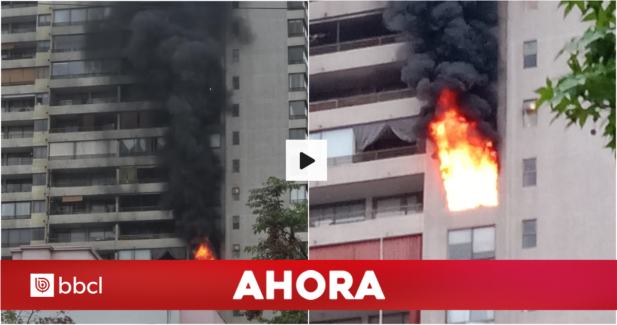 Bomberos combate incendio en edificio del centro de Santiago: hay evacuación de residentes