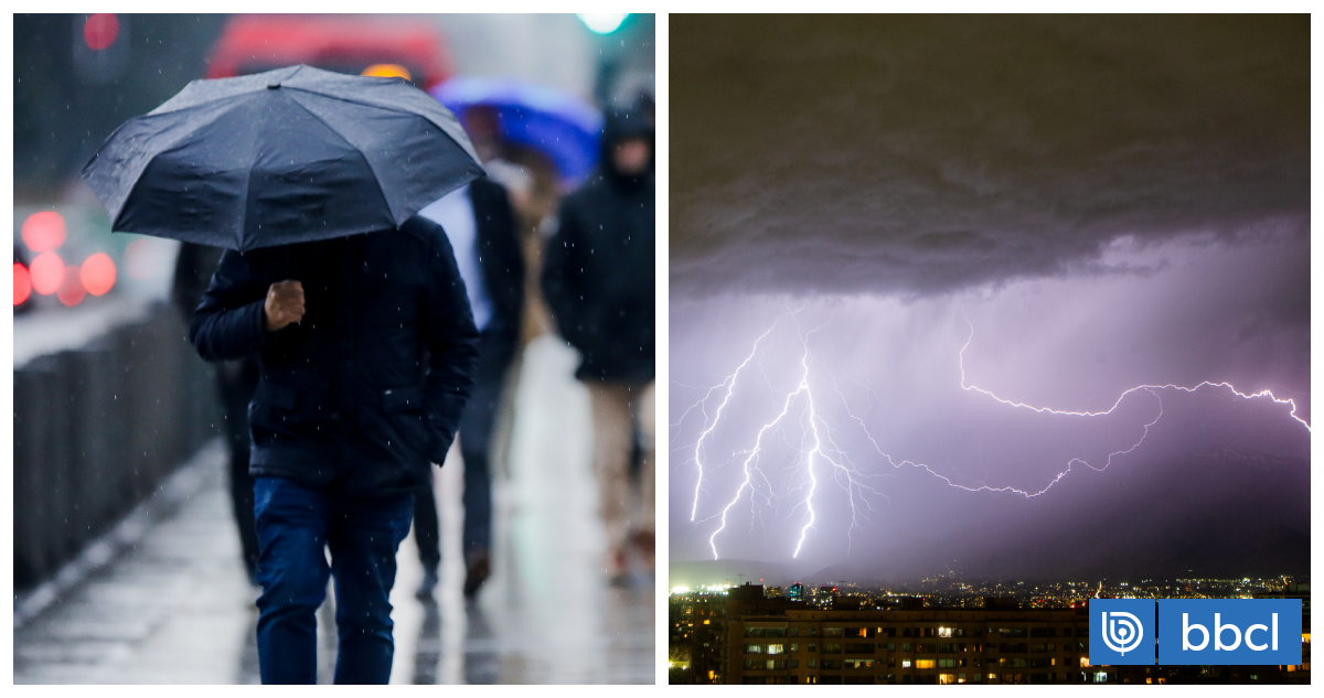 Avanza sistema frontal que dejará lluvia en Santiago: pronostican hasta 50 mm con tormentas eléctricas