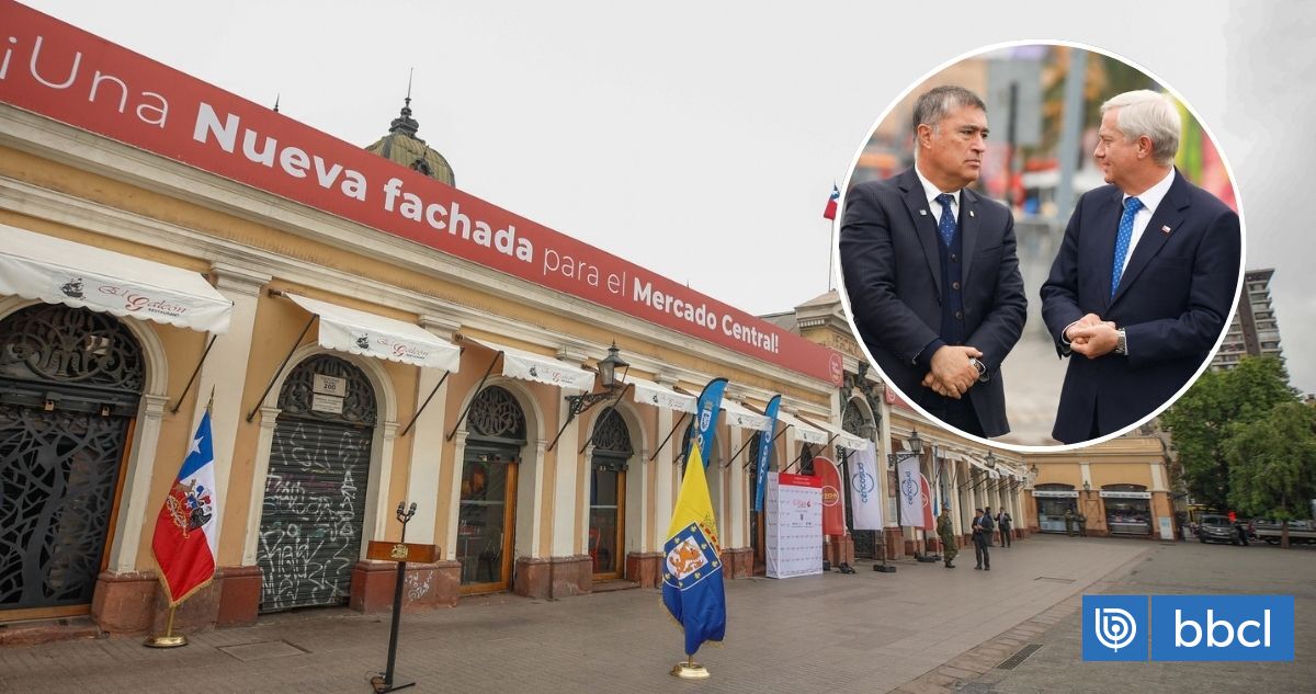 "Nuestra tarea de seguridad": Kast y Desbordes encabezan inicio de remodelación del Mercado Central