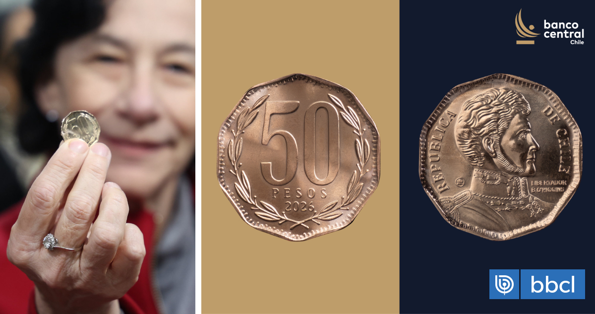 Ojo con tu vuelto: El Banco Central pone en circulación la nueva moneda de $50
