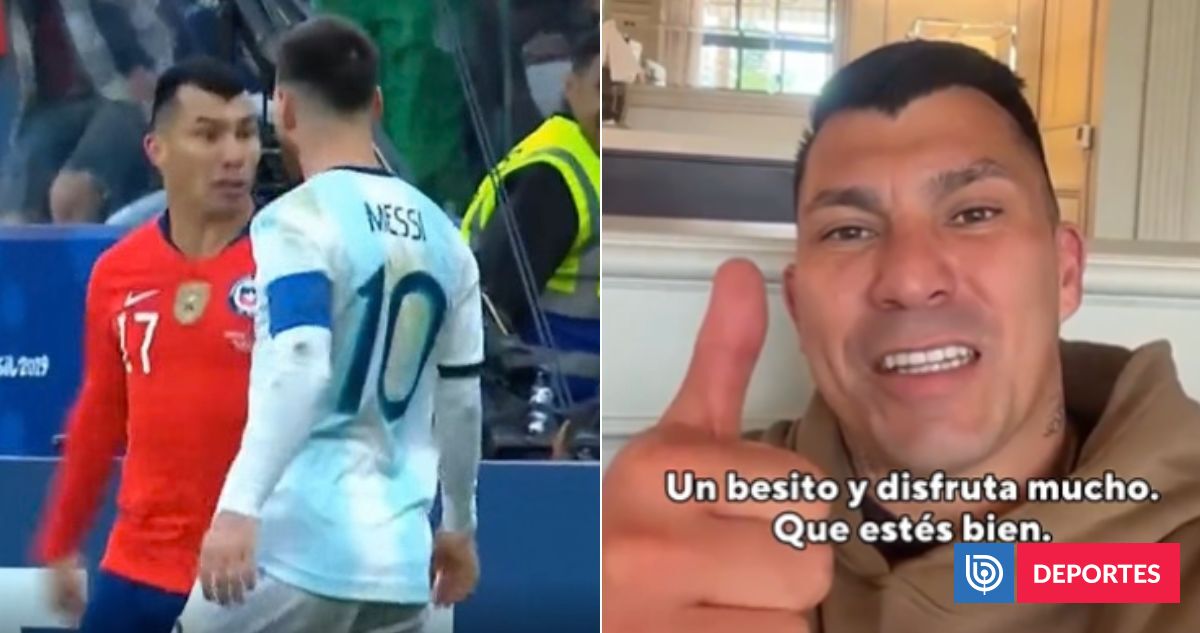 Con "besito" incluido: el emotivo video de Medel a Messi por su despedida con Argentina