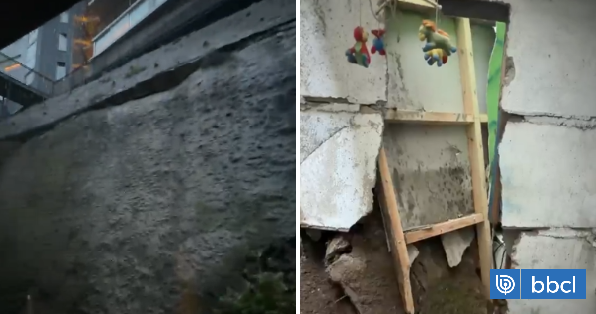 "Todo el cerro del edificio de arriba cayó": deslizamiento arrasa con parte de depto. en Valparaíso