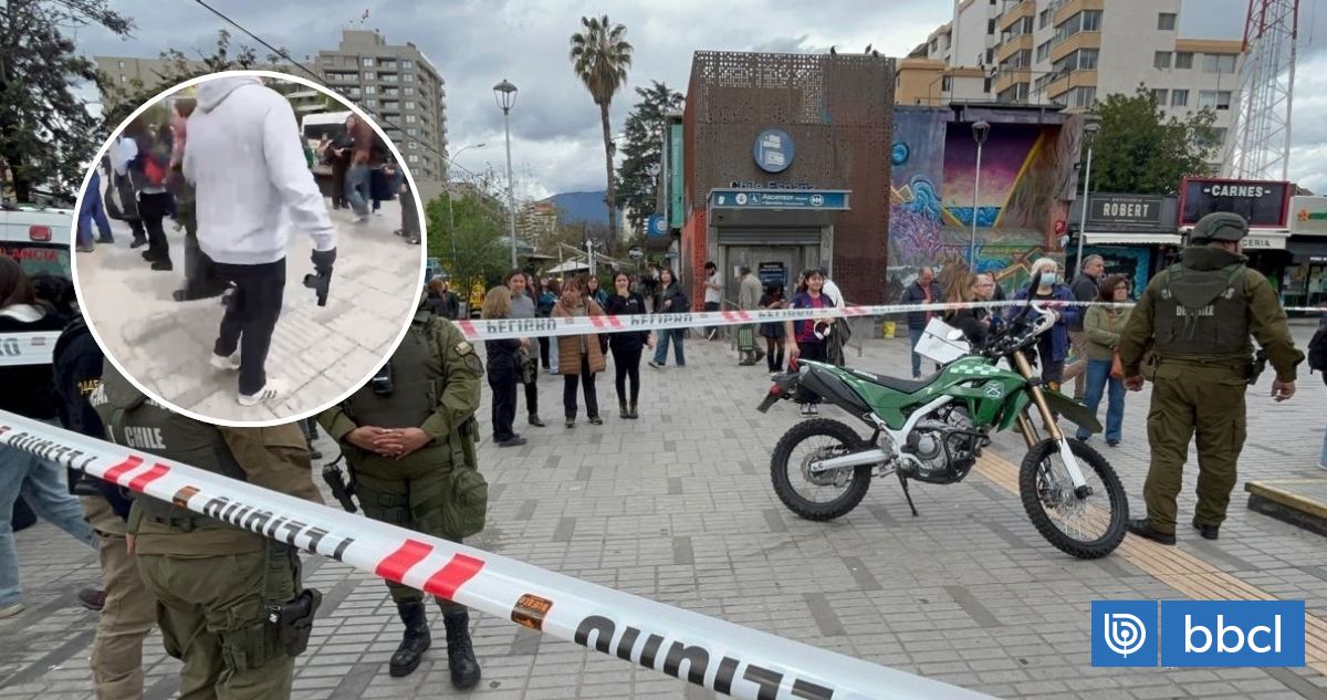 Cierran Metro Chile-España en Ñuñoa por persecución de delincuente que asaltó a cliente de banco