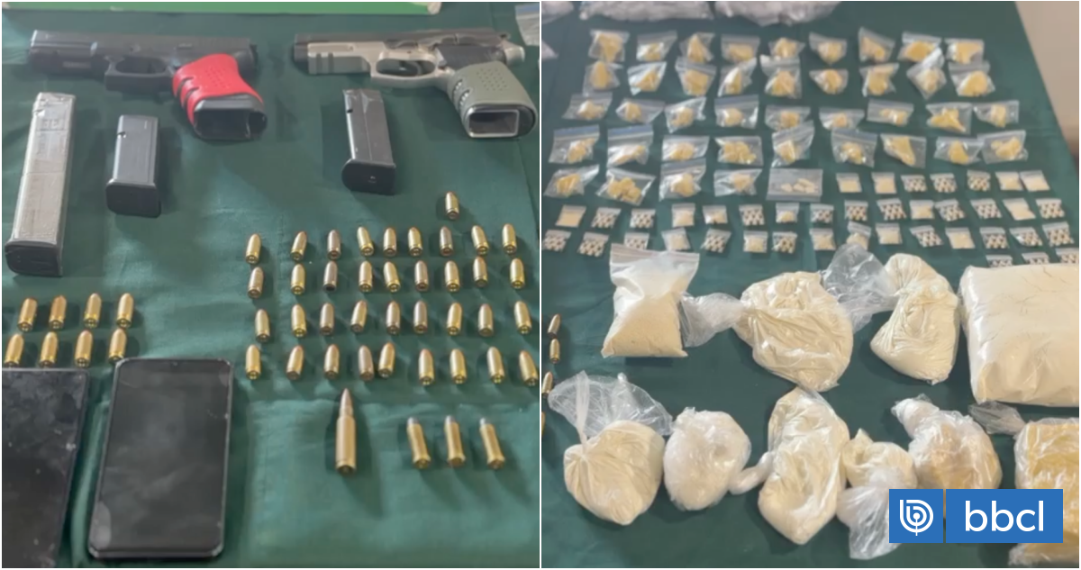 Hombre ve a Carabineros y huye hasta su casa en Pudahuel: lo siguieron y encontraron armas y drogas