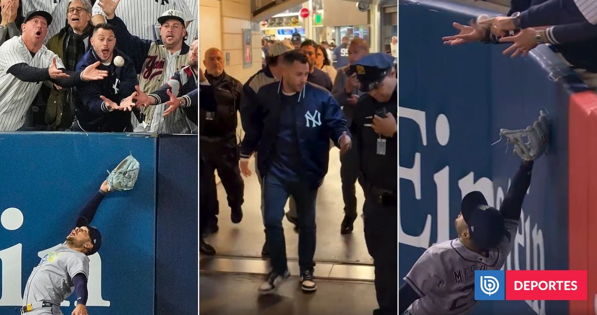 Fanático de los Yankees 'robó' importante jonrón y su equipo quedó eliminado: policía debió escoltarlo