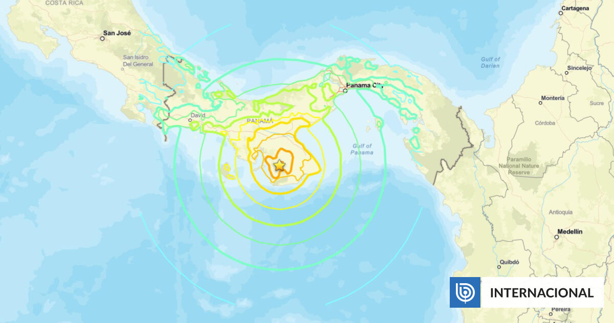 Terremoto de magnitud 7,7 sacude el sureste de Panamá