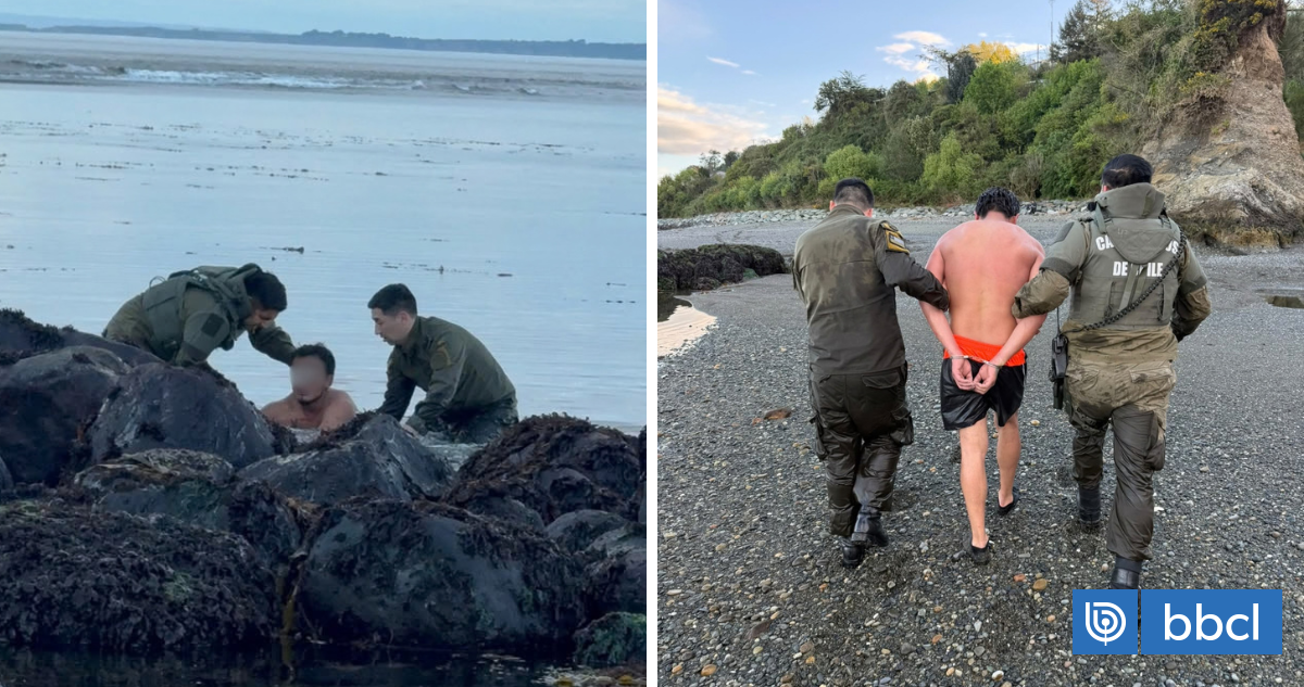 Prófugo desde 2023 se lanzó al mar para evadir fiscalización en Ancud: volvió y fue detenido