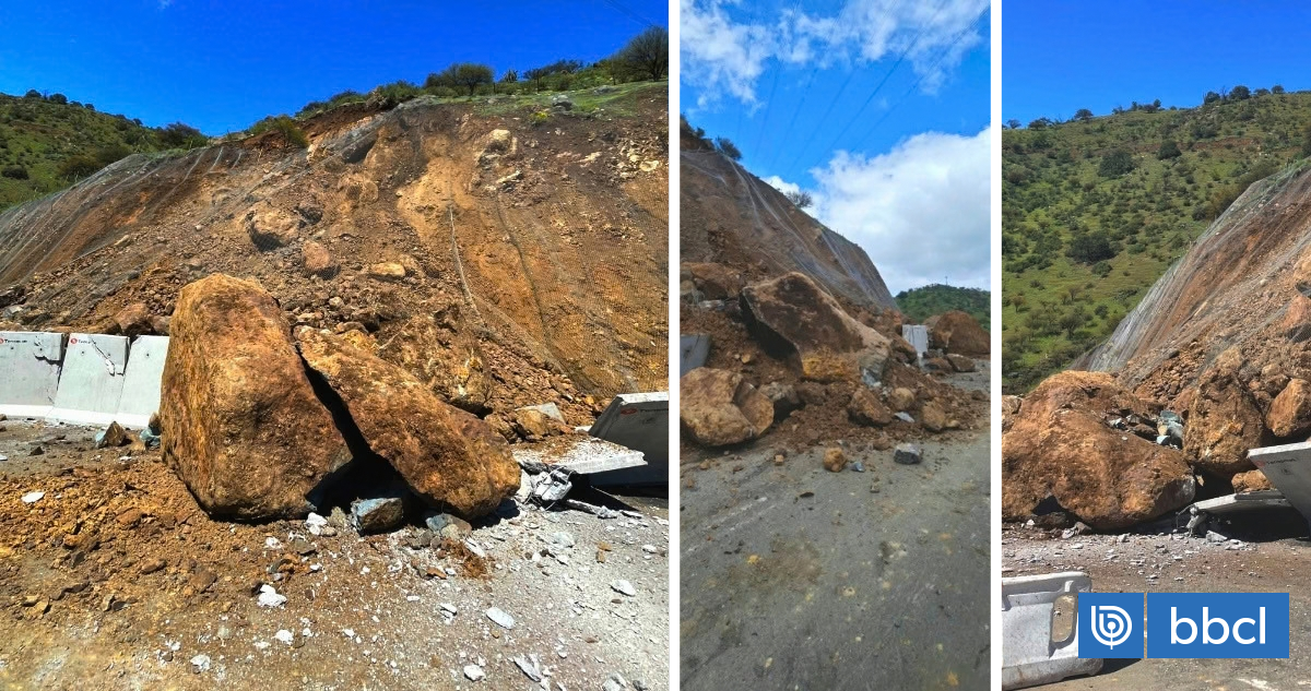 Cierran Cuesta Chada por activación de quebradas y caída de rocas a la ruta que une RM y O’Higgins