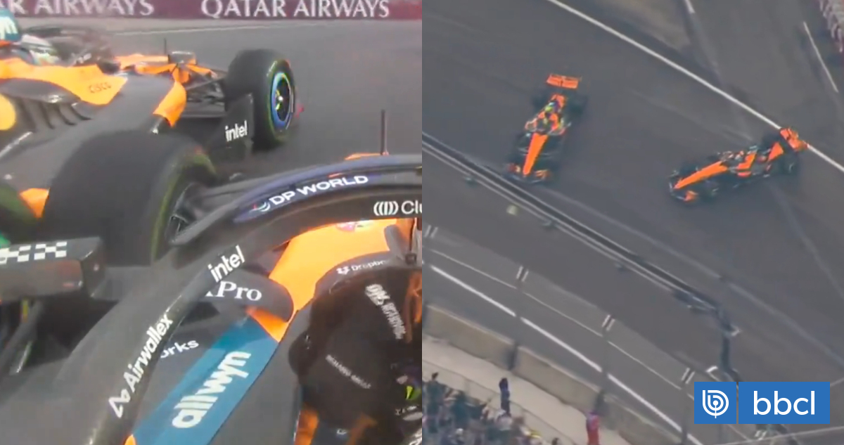 Pilotos de McLaren se chocaron en última vuelta del Sprint de Singapur: Piastri abandonó carrera