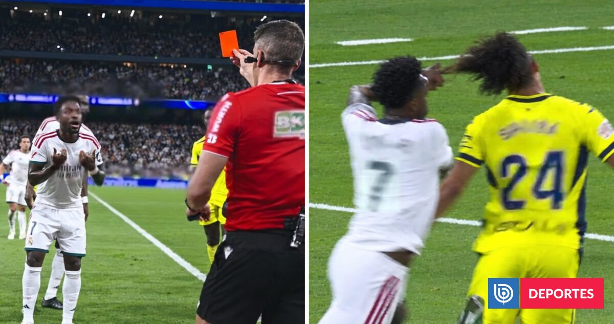 De marcar a expulsado por jalar del pelo a rival: Vinícius vio la roja por burda agresión en LaLiga