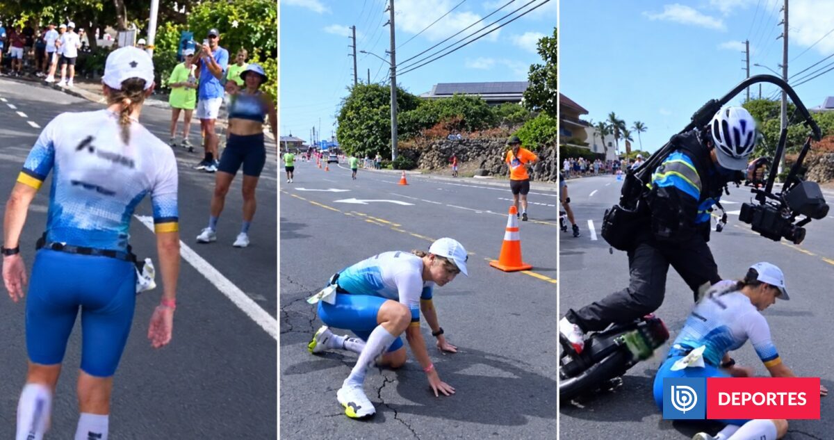 Iba a ganar Mundial de Ironman y se desplomó a un km de meta: cayó tres veces, no se rindió y fue 8va
