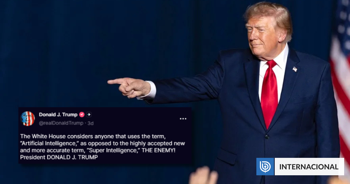 Según Trump la Casa Blanca considera "enemigo" a quienes usen el término "IA" y no "superinteligencia"