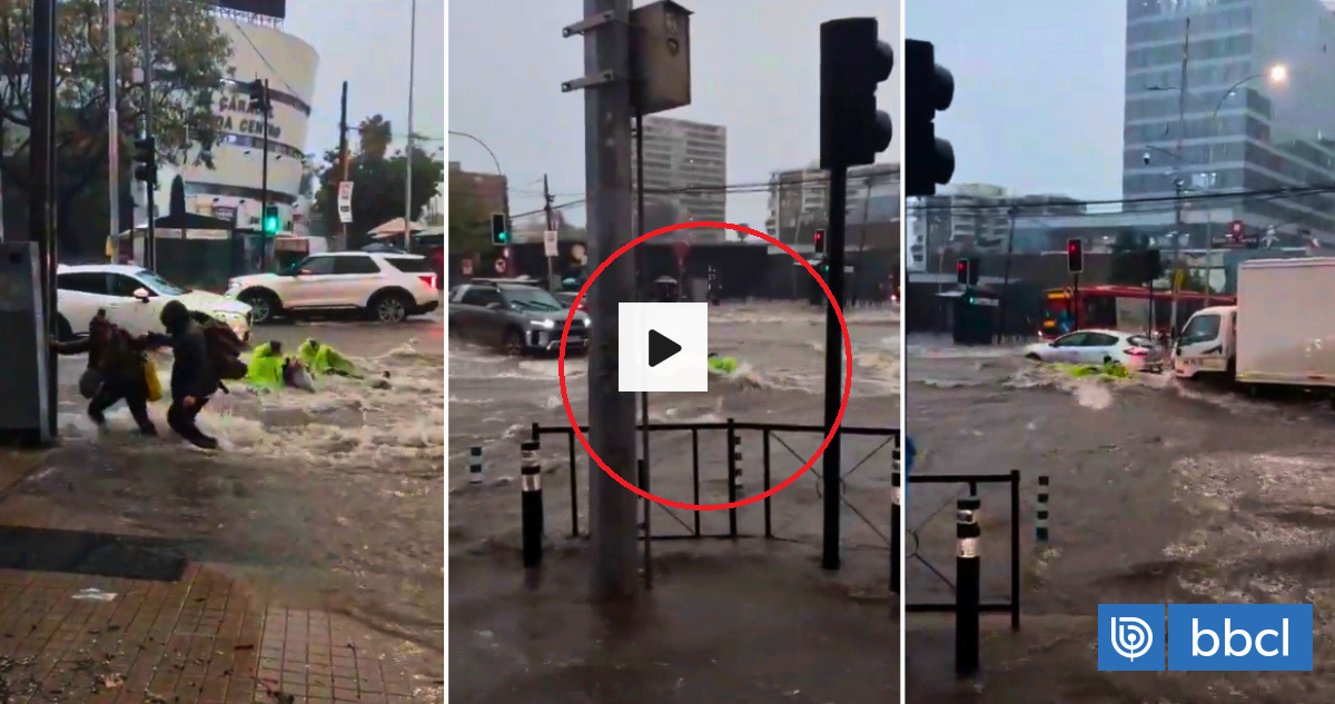 VIDEOS | Corriente de calles anegadas arrastra a transeúntes a la mitad de autopistas en la capital