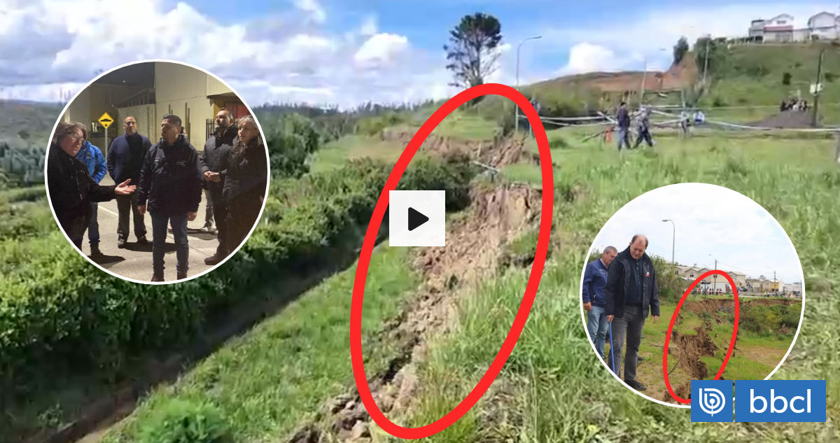 "Se está desplazando": Socavón de medio kilómetro amenaza cientos de casas en Arauco y ordenan evacuar