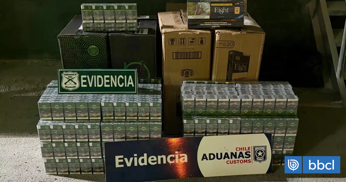 Golpe al contrabando de cigarrillos en Antofagasta: 7.189 cajetillas incautadas y cuatro detenidos