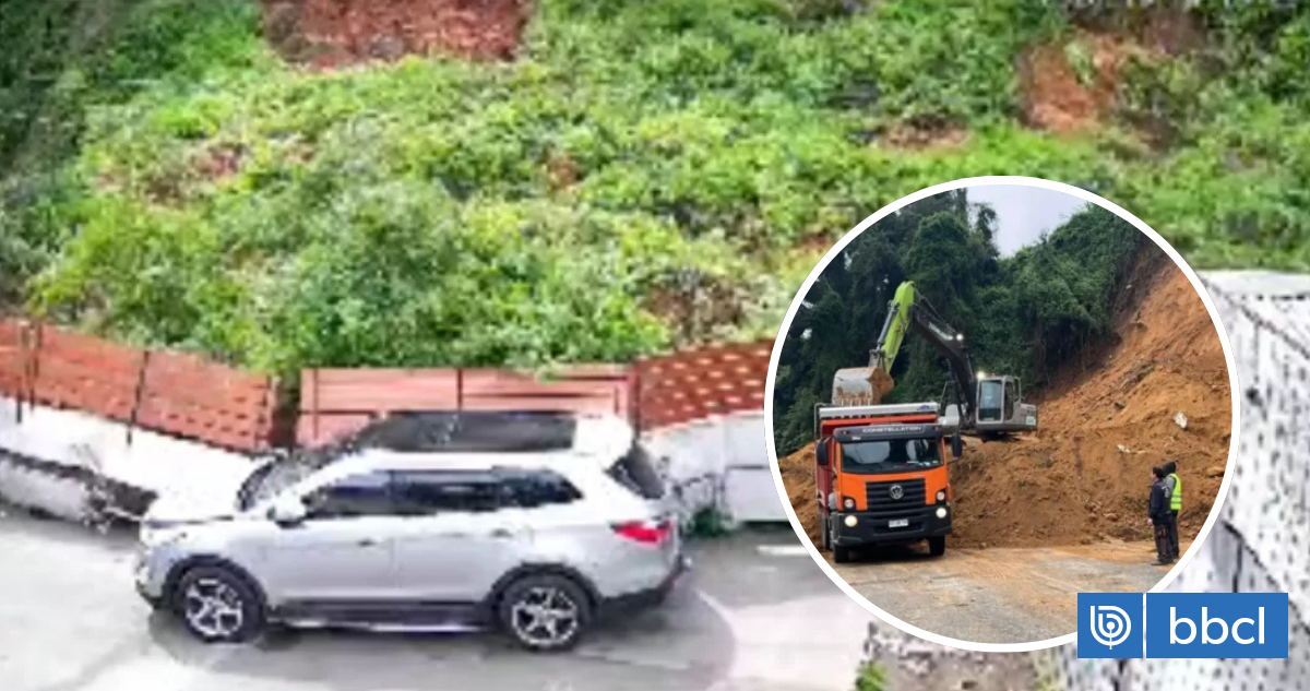 Hasta cuatro días más podría tardar despeje de carretera Fernando Maira tras derrumbe de cerro en Lota