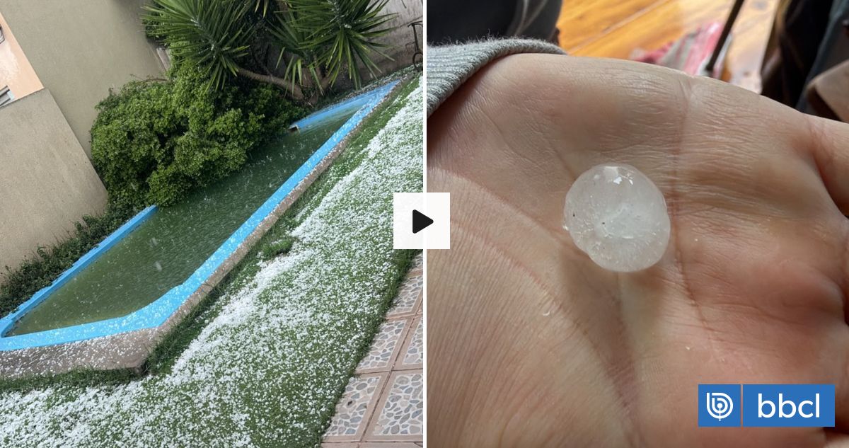 VIDEOS | Lluvia y granizos se dejan sentir en diversas comunas de la región Metropolitana
