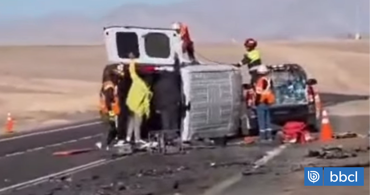 Grave accidente de tránsito deja 12 personas lesionadas en camino a Minera Escondida