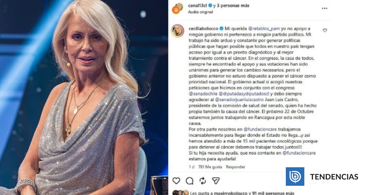 Cecilia Bolocco frena a usuaria que cuestinó su apoyo a Kast y acusa que Boric no priorizó el cáncer